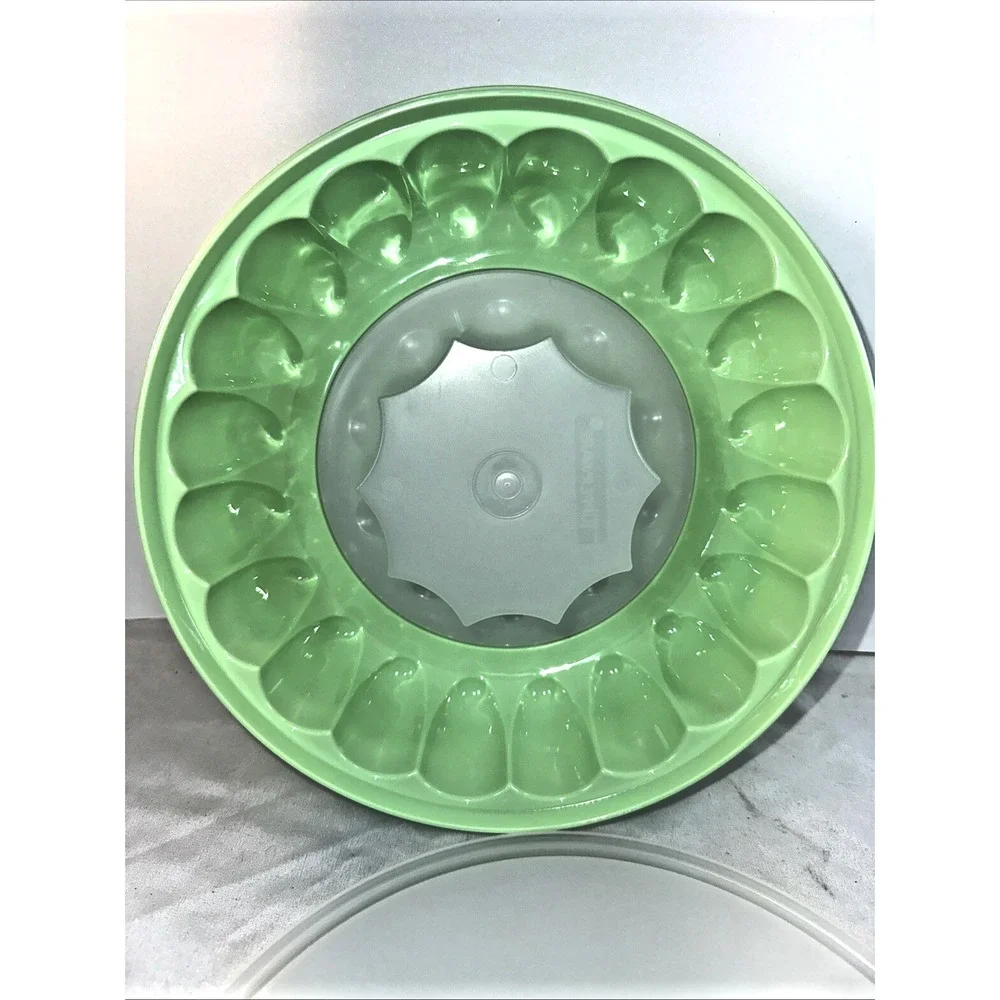 Vintage TUPPERWARE Mint Green JELLO Mold 3 Pieces 1201 1202 1203 NOS
